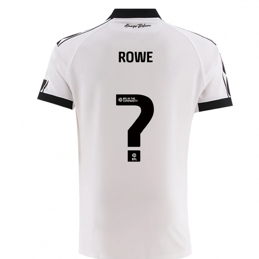 Danxen Uomo Maglia Romani Rowe #0 Bianco Nero Kit Gara Away 2025/26 Maglietta