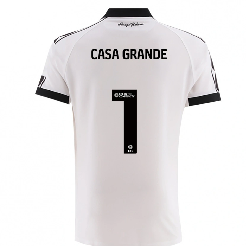 Danxen Uomo Maglia Josey Casa-Grande #1 Bianco Nero Kit Gara Away 2025/26 Maglietta