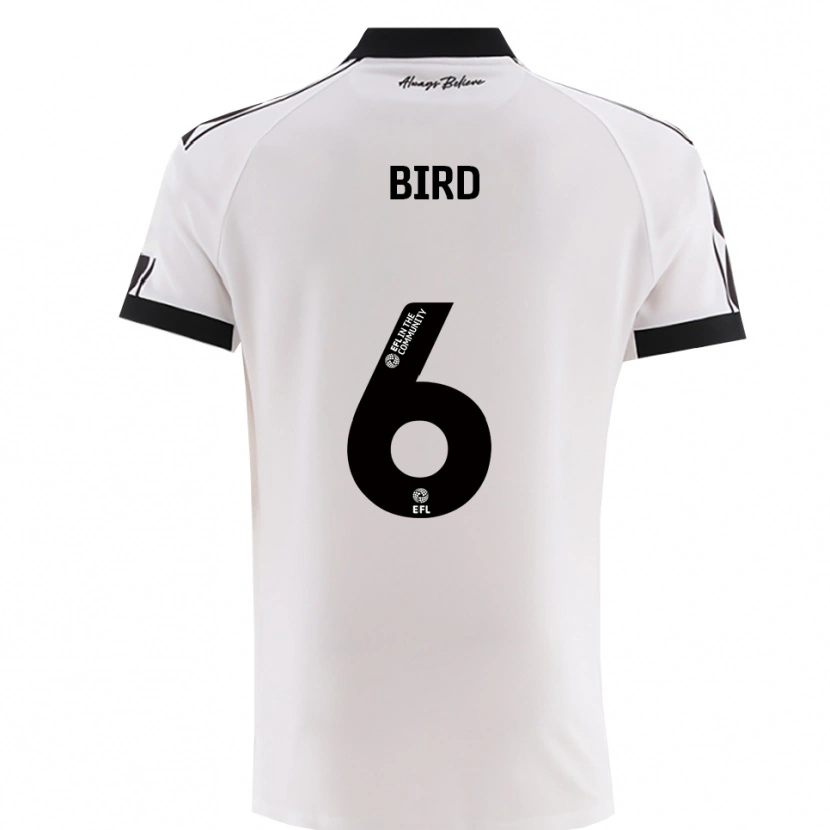 Danxen Uomo Maglia Max Bird #6 Bianco Nero Kit Gara Away 2025/26 Maglietta
