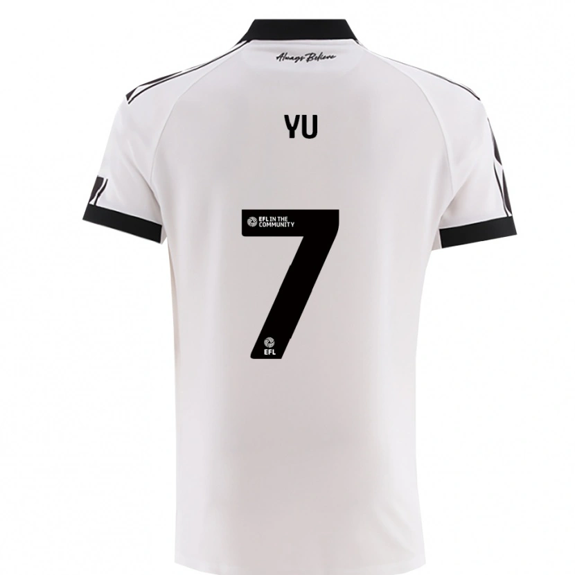 Danxen Uomo Maglia Yu Hirakawa #7 Bianco Nero Kit Gara Away 2025/26 Maglietta