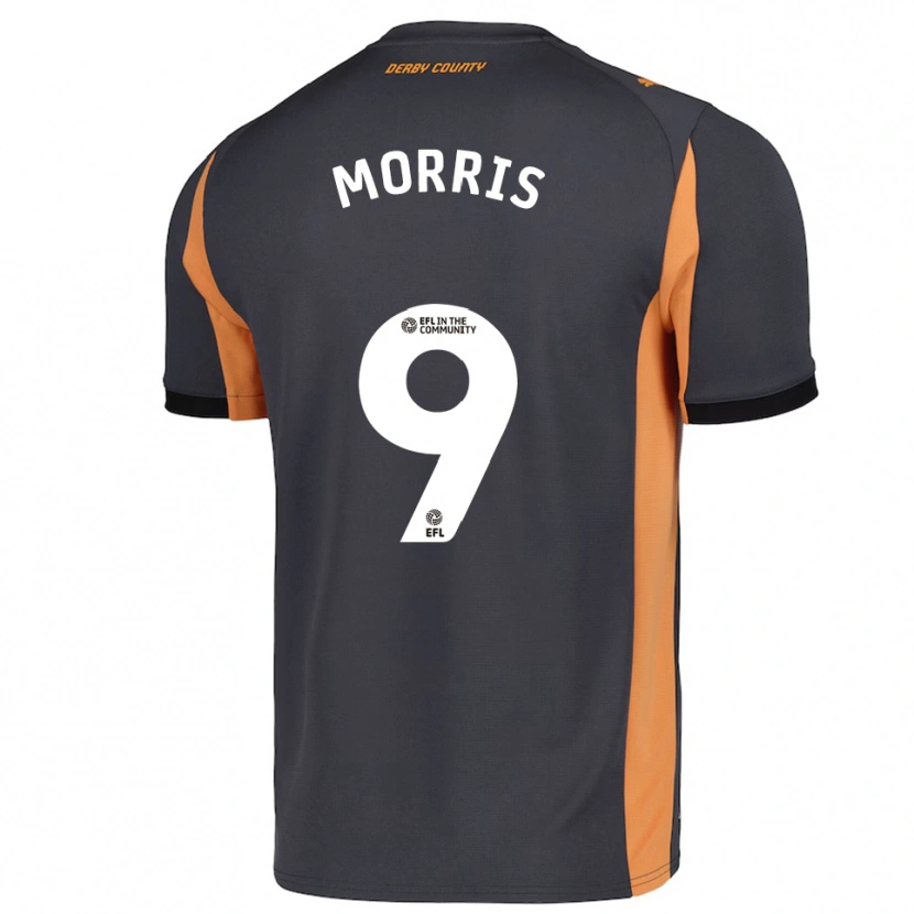 Danxen Uomo Maglia Carlton Morris #9 Grigio Arancione Nero Kit Gara Away 2025/26 Maglietta