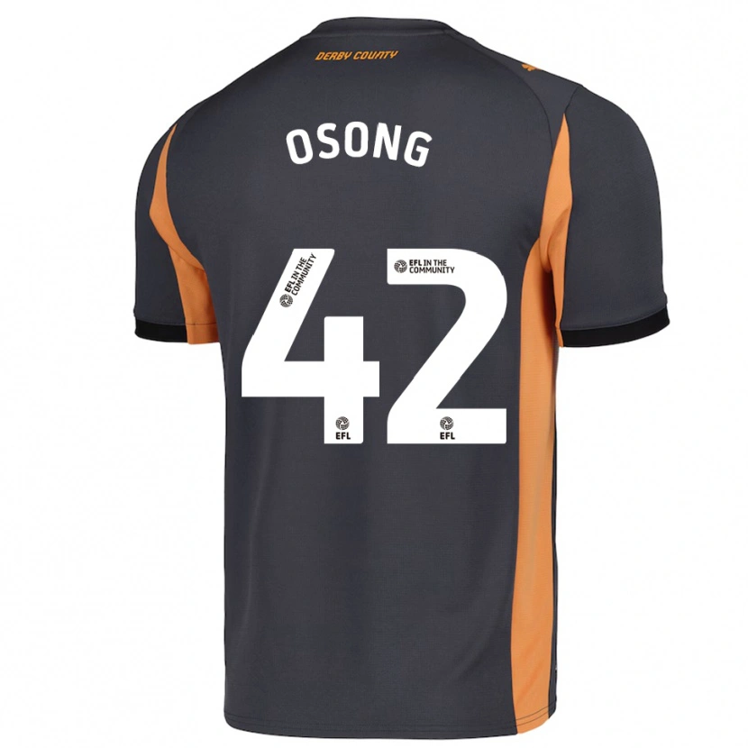 Danxen Uomo Maglia Johnson Osong #42 Grigio Arancione Nero Kit Gara Away 2025/26 Maglietta