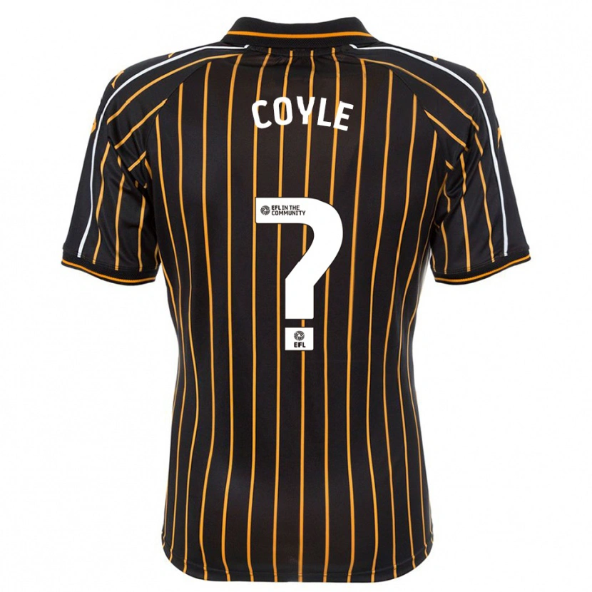 Danxen Uomo Maglia Rocco Coyle #0 Bianco Nero Kit Gara Away 2025/26 Maglietta