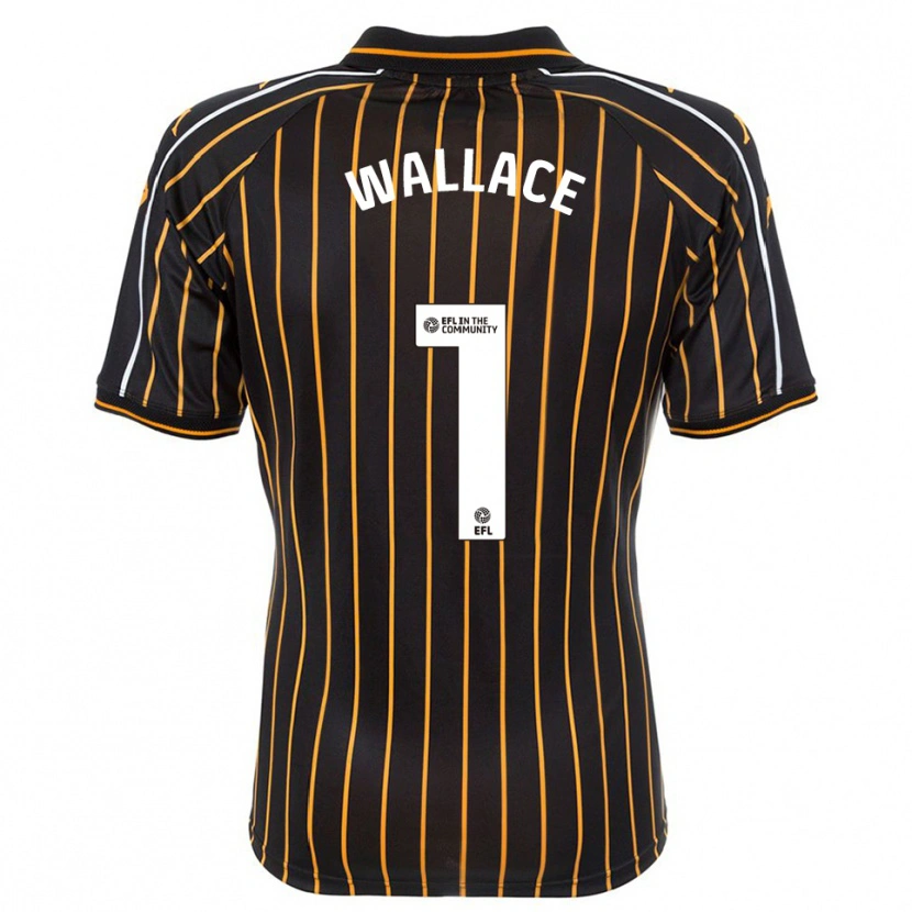 Danxen Uomo Maglia Abbi Wallace #1 Bianco Nero Kit Gara Away 2025/26 Maglietta