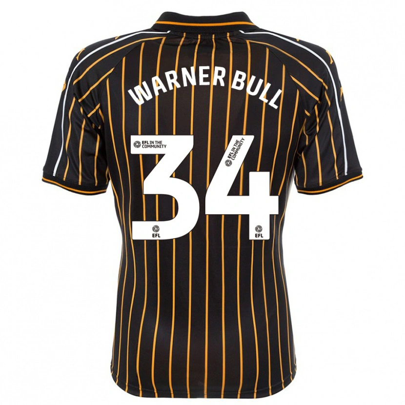 Danxen Uomo Maglia Lucy Warner-Bull #34 Bianco Nero Kit Gara Away 2025/26 Maglietta