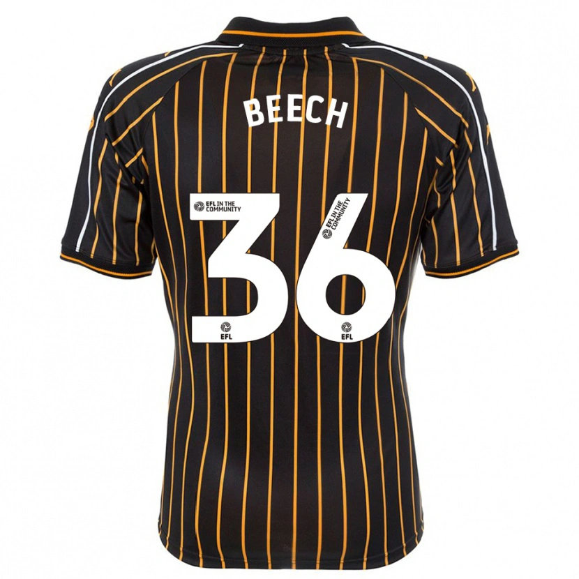 Danxen Uomo Maglia Amy Beech #36 Bianco Nero Kit Gara Away 2025/26 Maglietta