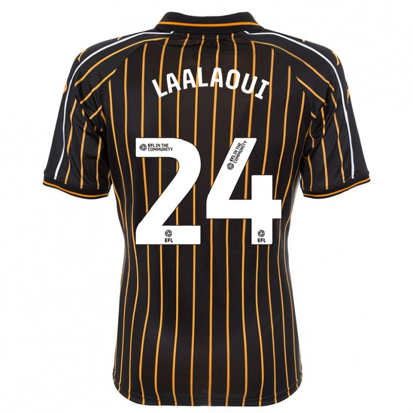 Danxen Uomo Maglia Reda Laalaoui #24 Bianco Nero Kit Gara Away 2025/26 Maglietta