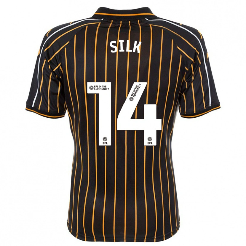 Danxen Uomo Maglia Reuben Silk #14 Bianco Nero Kit Gara Away 2025/26 Maglietta