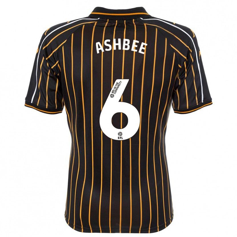 Danxen Uomo Maglia Stanley Ashbee #6 Bianco Nero Kit Gara Away 2025/26 Maglietta