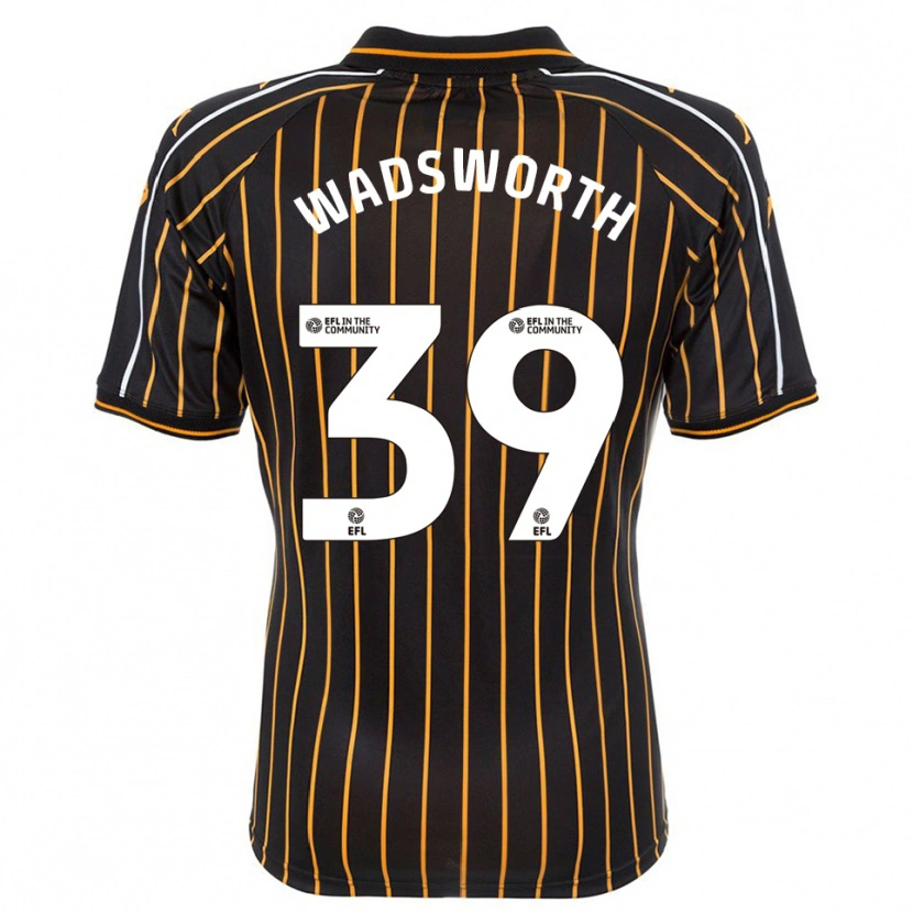 Danxen Uomo Maglia Noah Wadsworth #39 Bianco Nero Kit Gara Away 2025/26 Maglietta