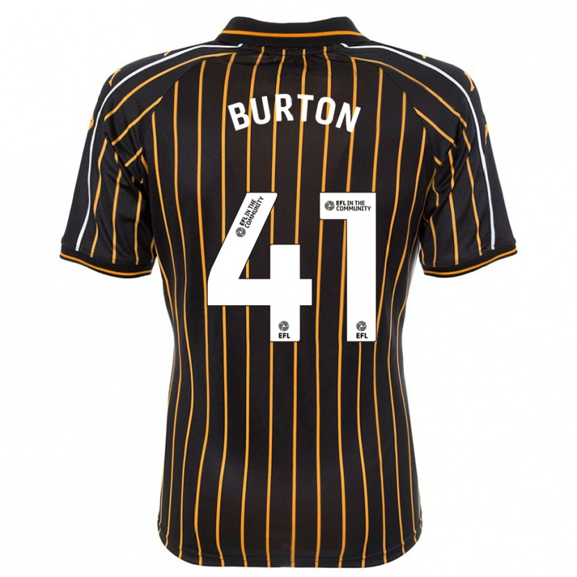 Danxen Uomo Maglia Jess Burton #41 Bianco Nero Kit Gara Away 2025/26 Maglietta