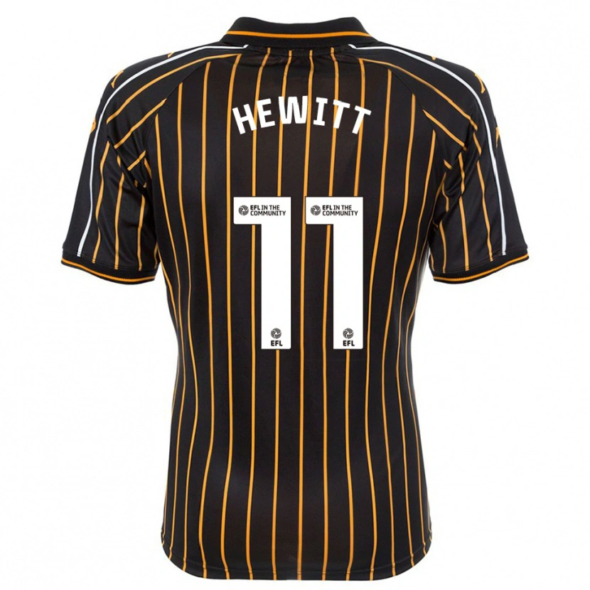 Danxen Uomo Maglia Stan Hewitt #11 Bianco Nero Kit Gara Away 2025/26 Maglietta