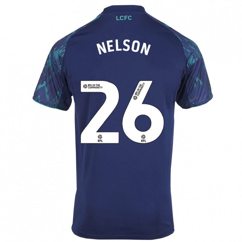 Danxen Uomo Maglia Ben Nelson #26 Blu Marino Verde Bianco Kit Gara Away 2025/26 Maglietta