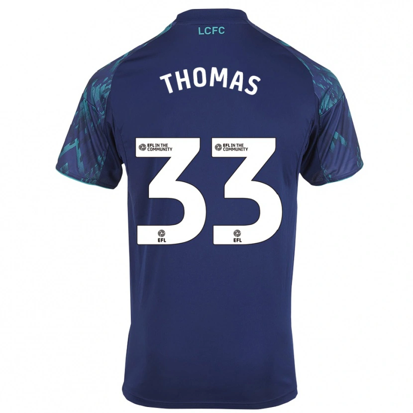 Danxen Uomo Maglia Luke Thomas #33 Blu Marino Verde Bianco Kit Gara Away 2025/26 Maglietta