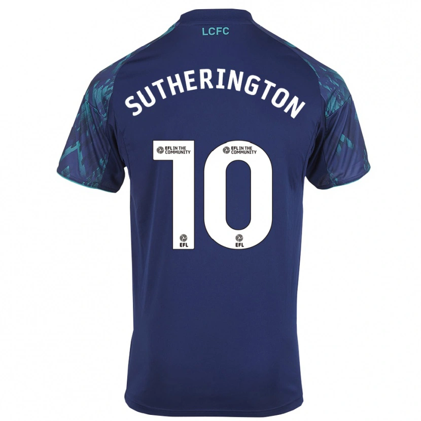 Danxen Uomo Maglia Harry Sutherington #10 Blu Marino Verde Bianco Kit Gara Away 2025/26 Maglietta