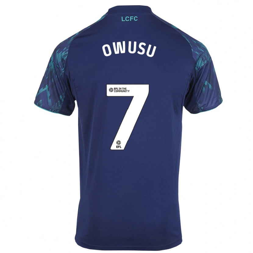 Danxen Uomo Maglia Bismark Owusu #7 Blu Marino Verde Bianco Kit Gara Away 2025/26 Maglietta