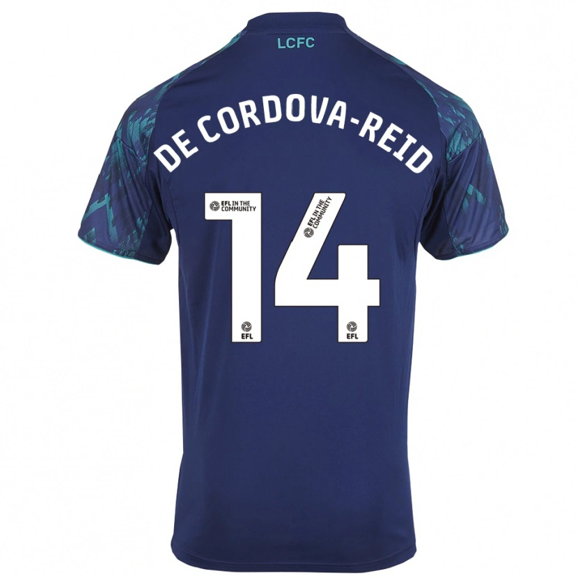 Danxen Uomo Maglia Bobby De Cordova-Reid #14 Blu Marino Verde Bianco Kit Gara Away 2025/26 Maglietta
