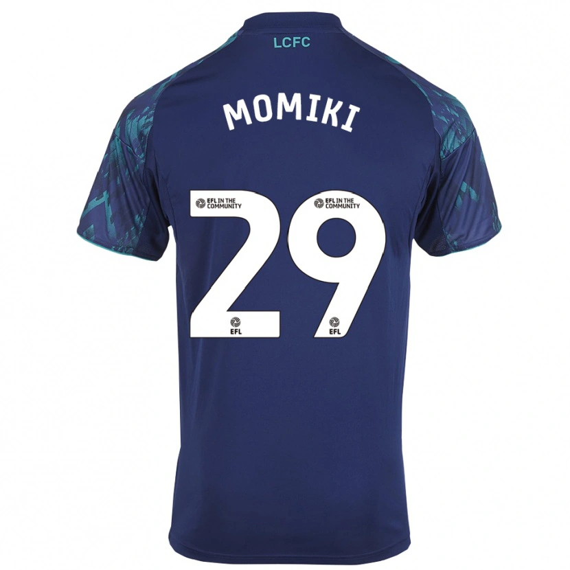 Danxen Uomo Maglia Yuka Momiki #29 Blu Marino Verde Bianco Kit Gara Away 2025/26 Maglietta