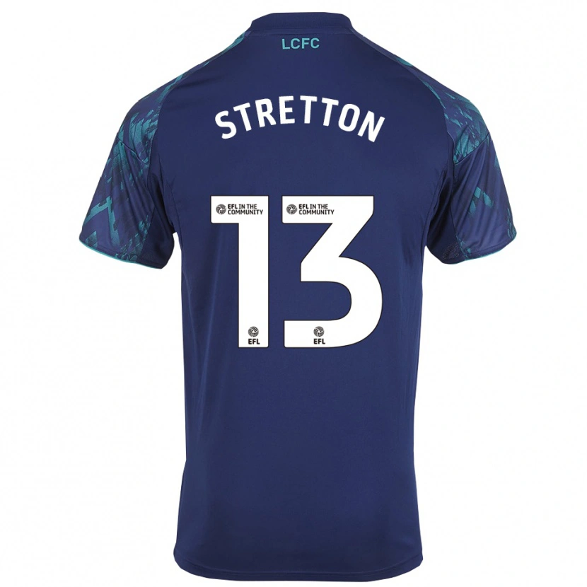 Danxen Uomo Maglia Leo Stretton #13 Blu Marino Verde Bianco Kit Gara Away 2025/26 Maglietta