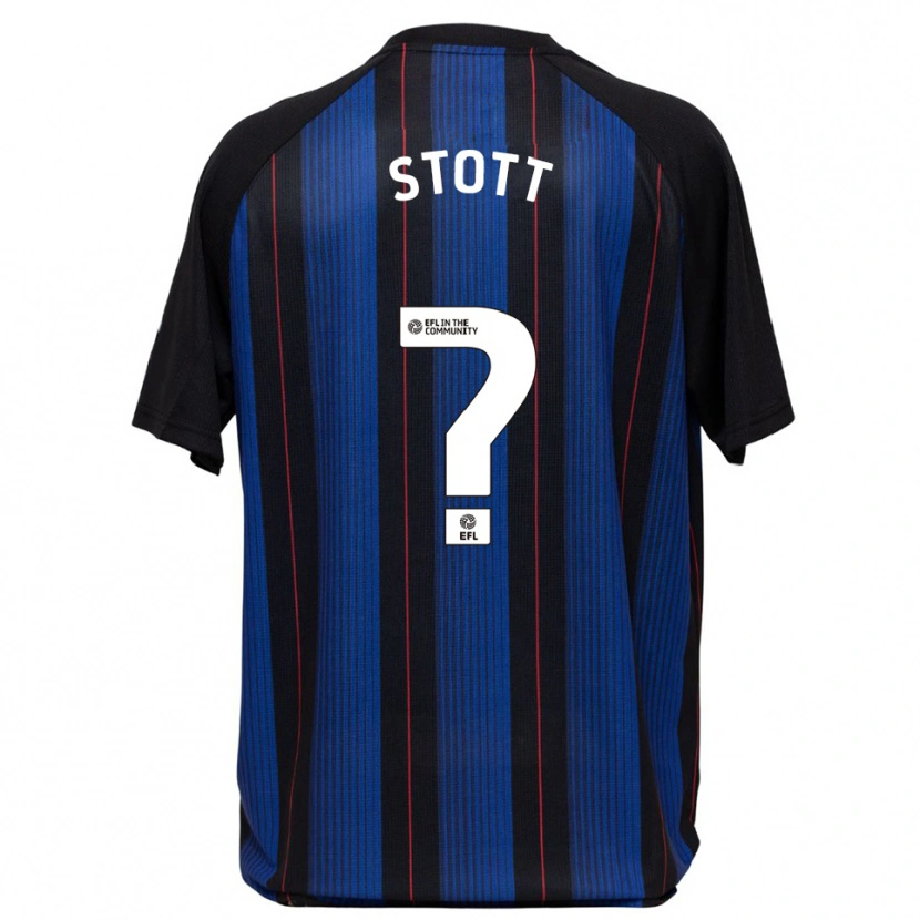 Danxen Uomo Maglia Jack Stott #0 Blu Nero Kit Gara Away 2025/26 Maglietta