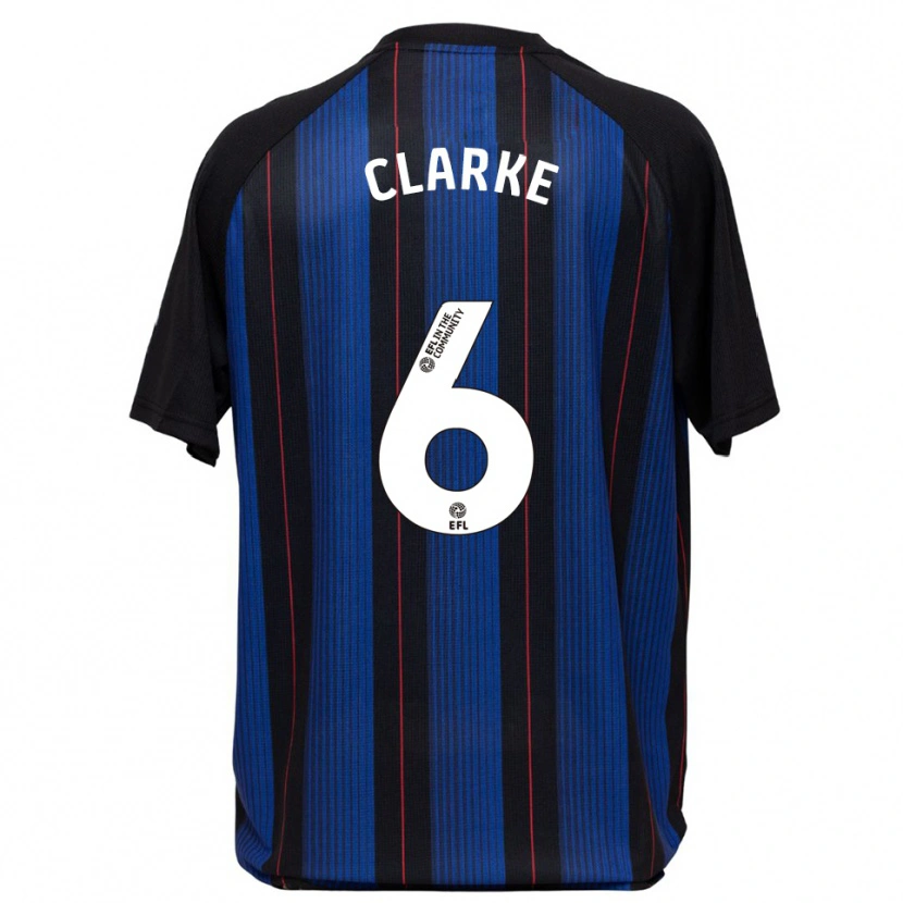 Danxen Uomo Maglia Alexander Clarke #6 Blu Nero Kit Gara Away 2025/26 Maglietta