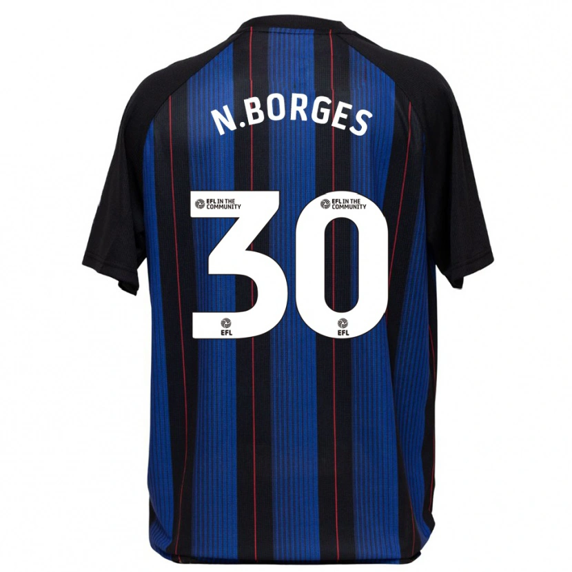 Danxen Uomo Maglia Neto Borges #30 Blu Nero Kit Gara Away 2025/26 Maglietta