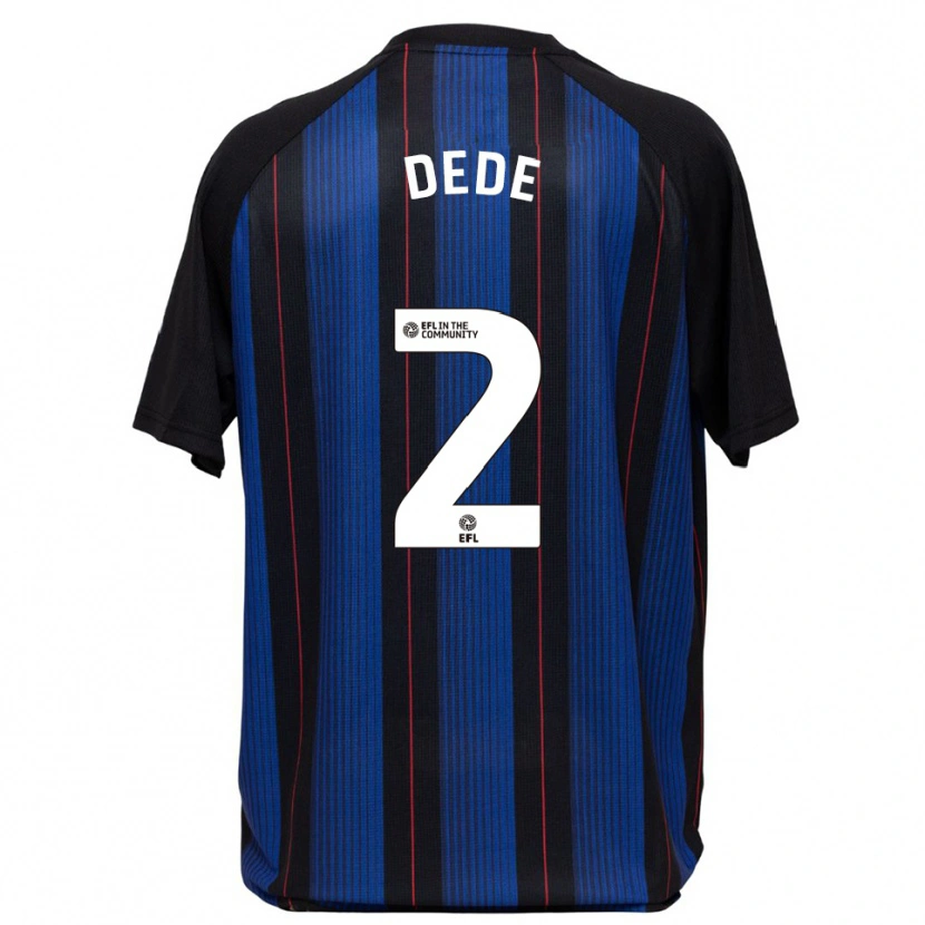 Danxen Uomo Maglia Josh Dede #2 Blu Nero Kit Gara Away 2025/26 Maglietta