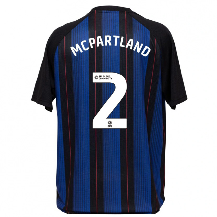 Danxen Uomo Maglia Will Mcpartland #2 Blu Nero Kit Gara Away 2025/26 Maglietta