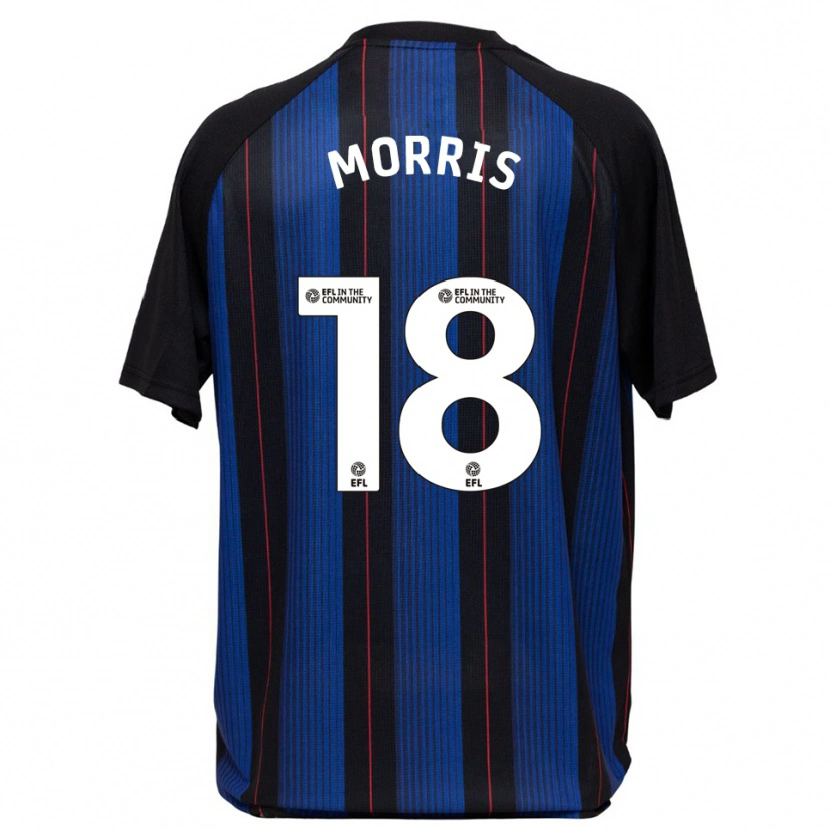 Danxen Uomo Maglia Aidan Morris #18 Blu Nero Kit Gara Away 2025/26 Maglietta