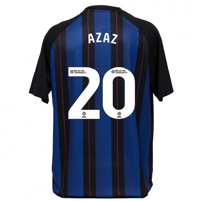 Danxen Uomo Maglia Finn Azaz #20 Blu Nero Kit Gara Away 2025/26 Maglietta