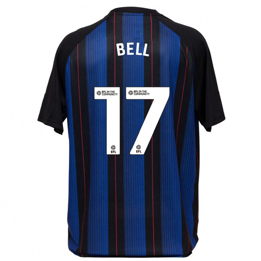 Danxen Uomo Maglia Millie Bell #17 Blu Nero Kit Gara Away 2025/26 Maglietta