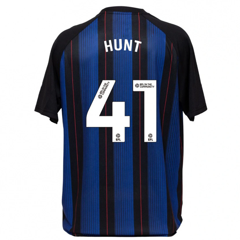 Danxen Uomo Maglia Harley Hunt #41 Blu Nero Kit Gara Away 2025/26 Maglietta