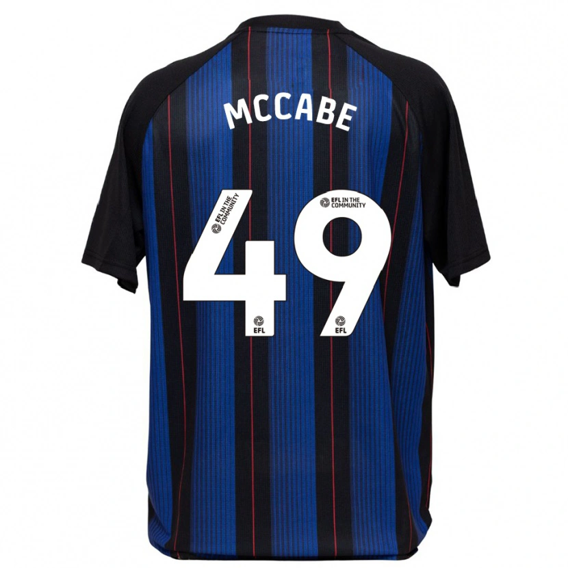 Danxen Uomo Maglia Law Mccabe #49 Blu Nero Kit Gara Away 2025/26 Maglietta