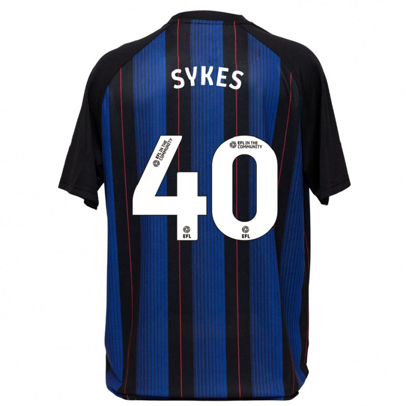 Danxen Uomo Maglia Cain Sykes #40 Blu Nero Kit Gara Away 2025/26 Maglietta