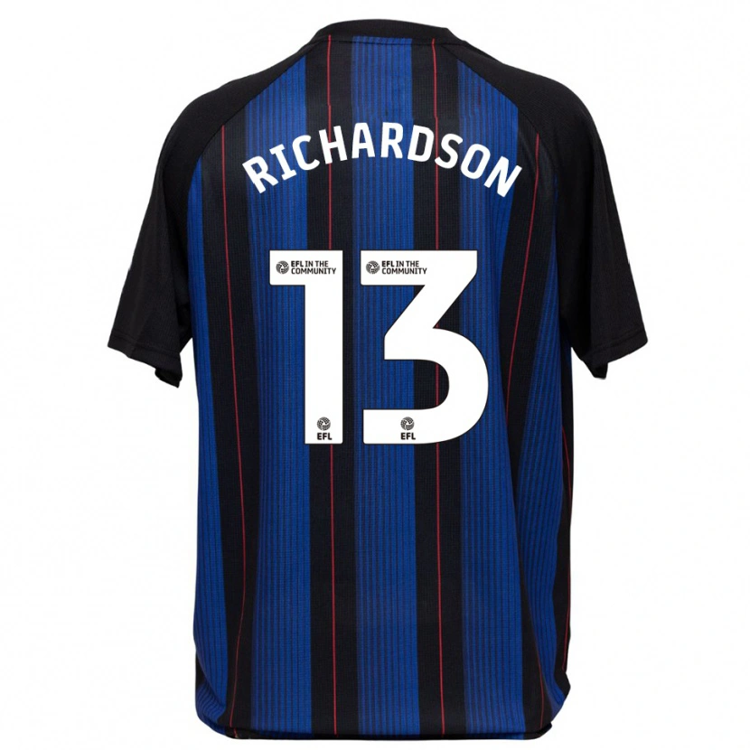 Danxen Uomo Maglia Joseph Richardson #13 Blu Nero Kit Gara Away 2025/26 Maglietta