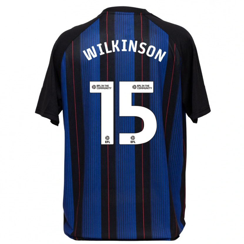 Danxen Uomo Maglia Sharna Wilkinson #15 Blu Nero Kit Gara Away 2025/26 Maglietta