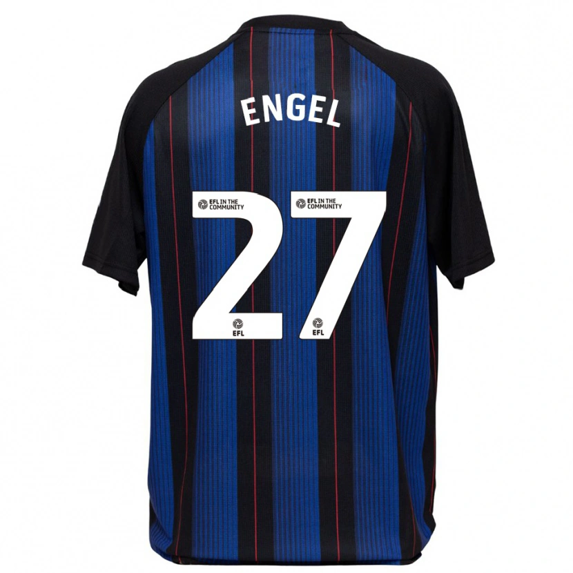Danxen Uomo Maglia Lukas Engel #27 Blu Nero Kit Gara Away 2025/26 Maglietta