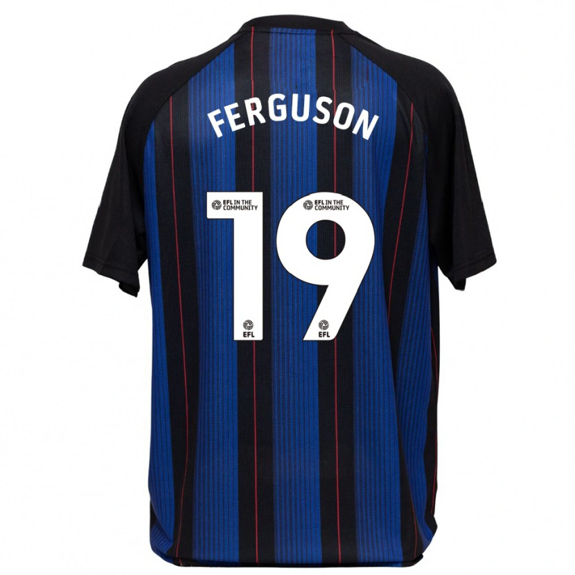 Danxen Uomo Maglia Becky Ferguson #19 Blu Nero Kit Gara Away 2025/26 Maglietta