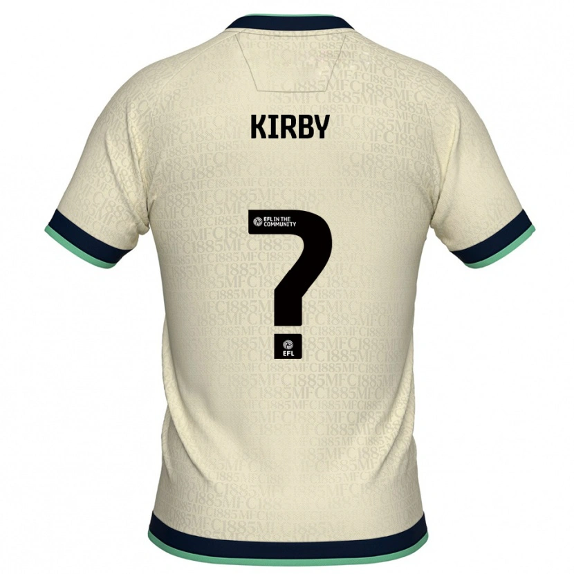 Danxen Uomo Maglia Archie Kirby #0 Champagne Blu Marino Kit Gara Away 2025/26 Maglietta