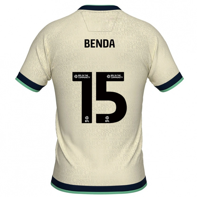 Danxen Uomo Maglia Steven Benda #15 Champagne Blu Marino Kit Gara Away 2025/26 Maglietta