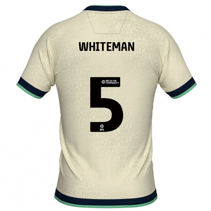 Danxen Uomo Maglia Harvey Whiteman #5 Champagne Blu Marino Kit Gara Away 2025/26 Maglietta