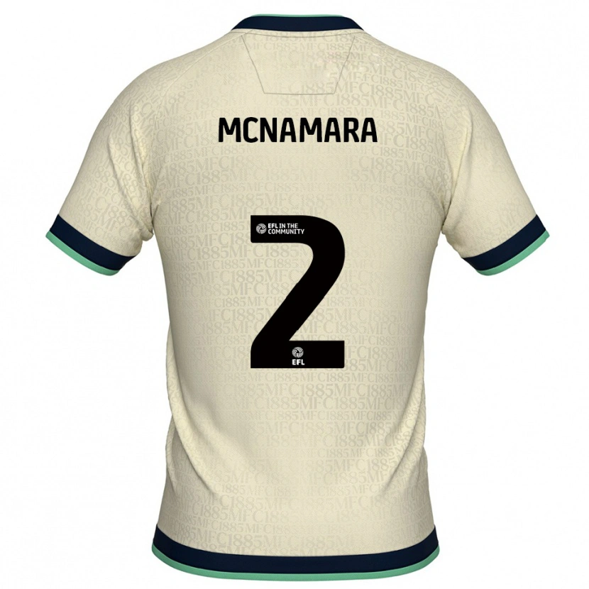 Danxen Uomo Maglia Danny Mcnamara #2 Champagne Blu Marino Kit Gara Away 2025/26 Maglietta