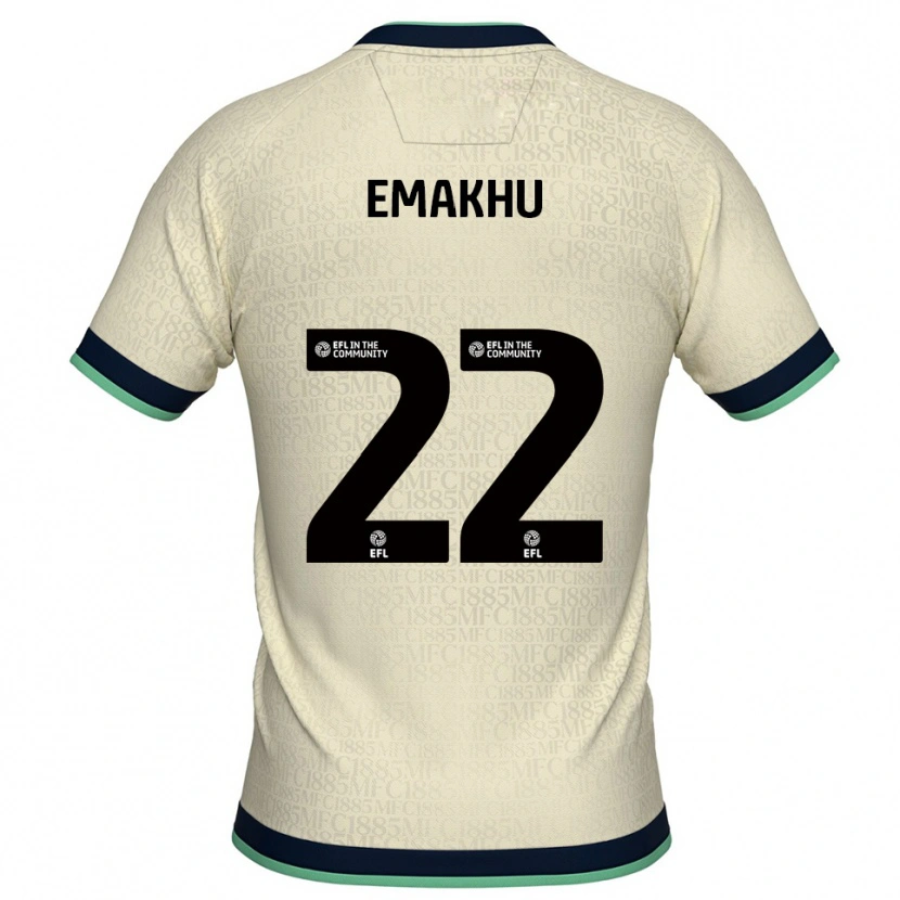Danxen Uomo Maglia Aidomo Emakhu #22 Champagne Blu Marino Kit Gara Away 2025/26 Maglietta