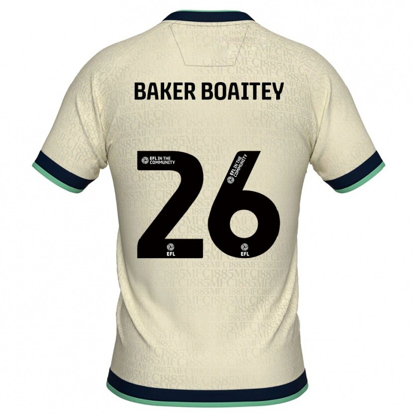 Danxen Uomo Maglia Benicio Baker #26 Champagne Blu Marino Kit Gara Away 2025/26 Maglietta