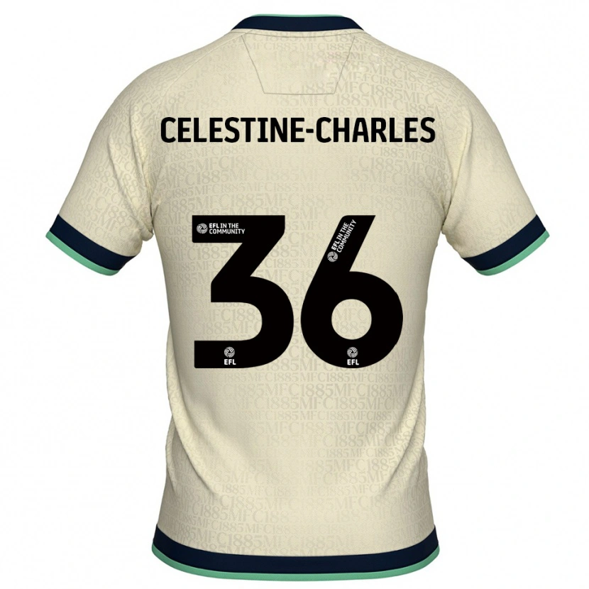Danxen Uomo Maglia Jaiden Celestine-Charles #36 Champagne Blu Marino Kit Gara Away 2025/26 Maglietta