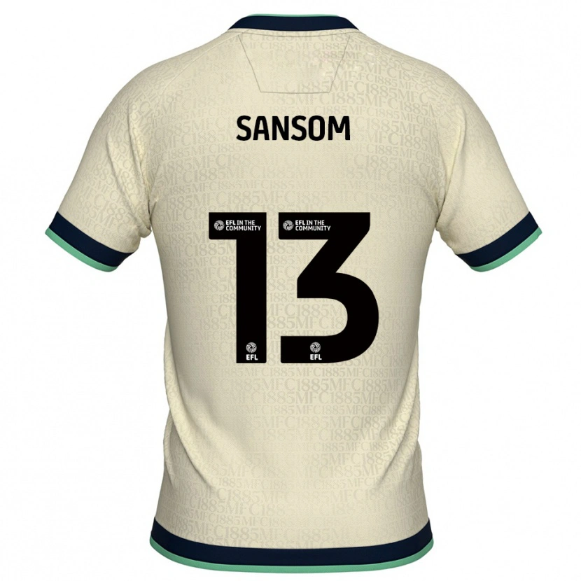 Danxen Uomo Maglia Chloe Sansom #13 Champagne Blu Marino Kit Gara Away 2025/26 Maglietta