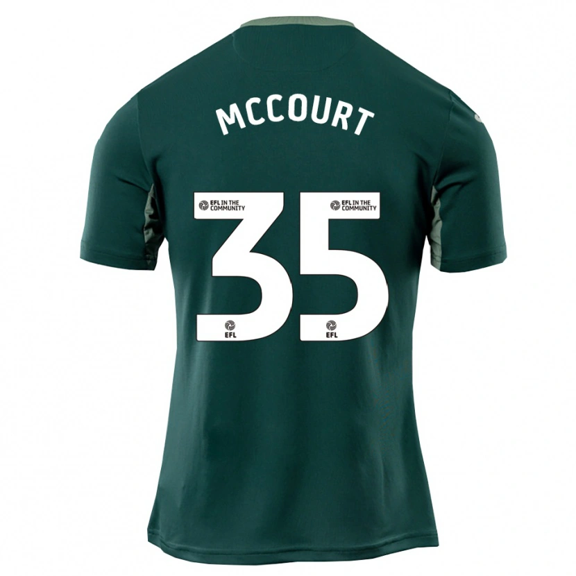 Danxen Uomo Maglia Glenn Mccourt #35 Verde Bianco Viola Kit Gara Away 2025/26 Maglietta