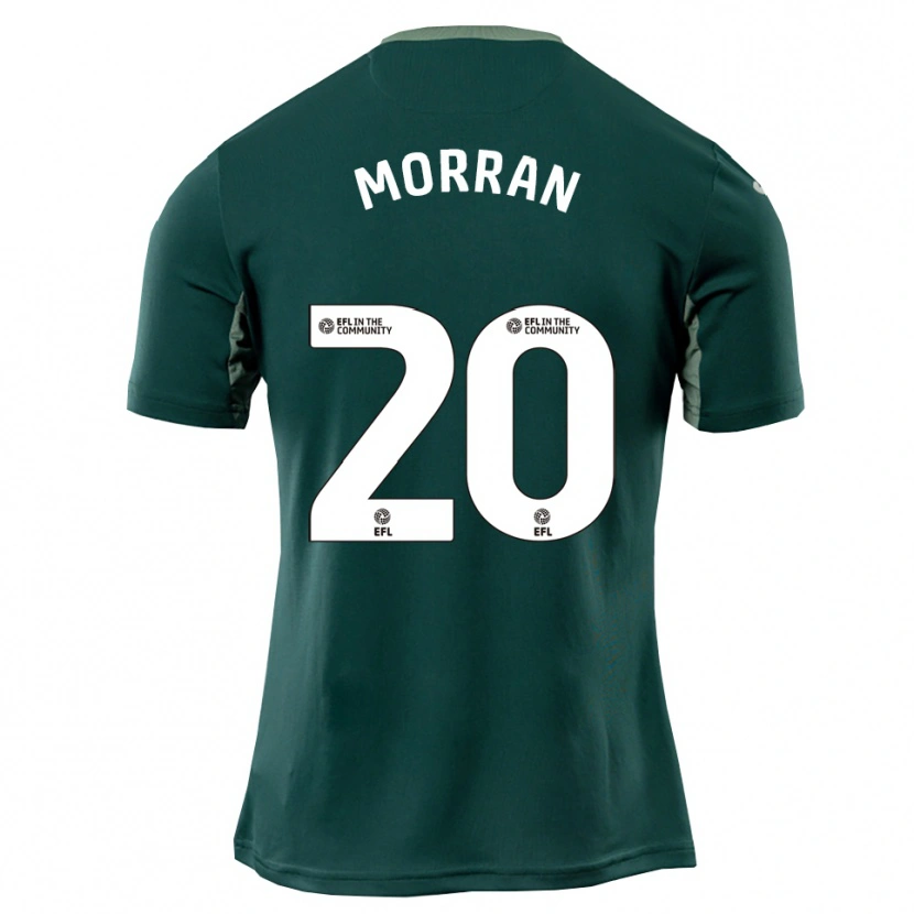 Danxen Uomo Maglia Eloise Morran #20 Verde Bianco Viola Kit Gara Away 2025/26 Maglietta