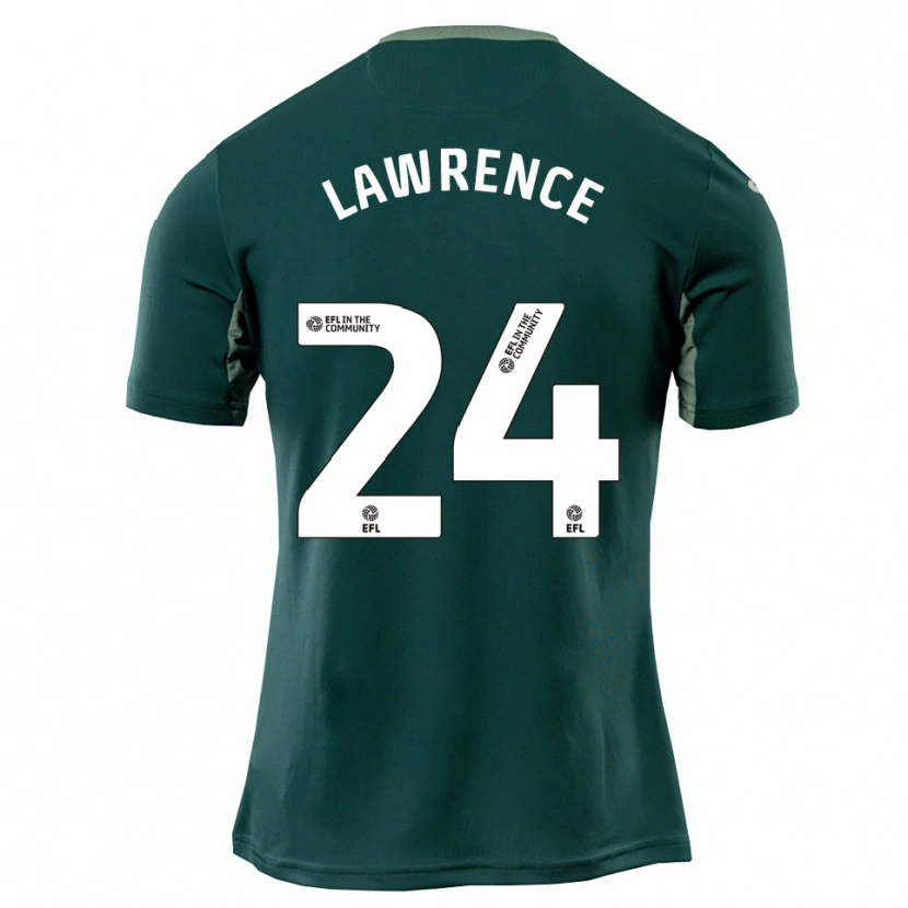 Danxen Uomo Maglia Rachel Lawrence #24 Verde Bianco Viola Kit Gara Away 2025/26 Maglietta