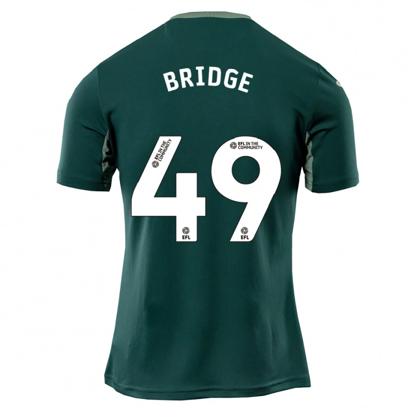 Danxen Uomo Maglia Aj Bridge #49 Verde Bianco Viola Kit Gara Away 2025/26 Maglietta